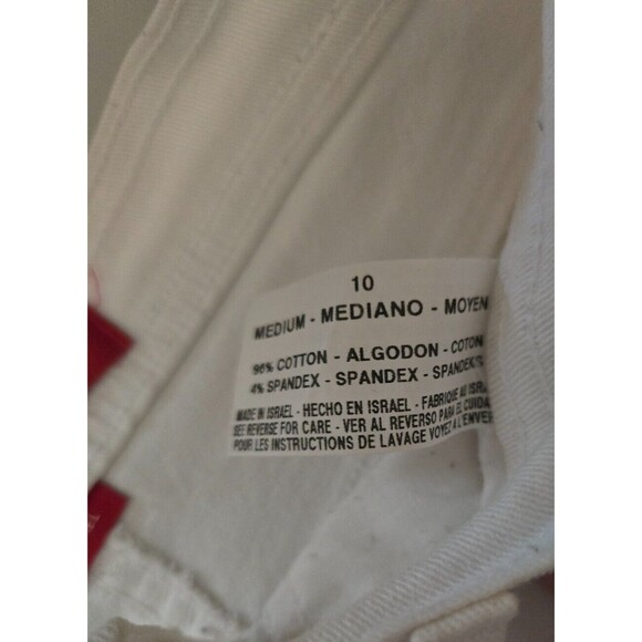 Gloria Vanderbilt Jeans Womens 10 White Denim Mid Rise - Picture 4 of 10